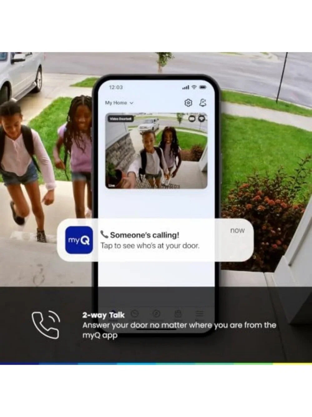 2K Video Doorbell with Color Night Vision, 2-Way Talk, Motion Detection & Alerts